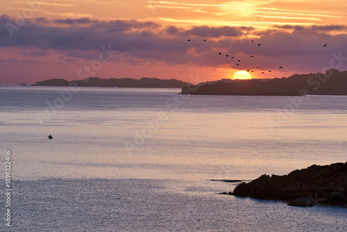 Sunrise over Maddalena Archipelago