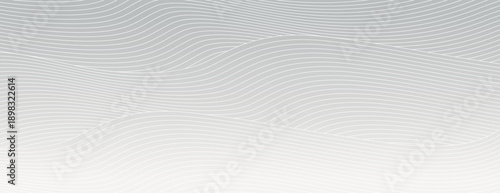 Gray background with wavy line patterns. The background features a smooth texture with gray tones creating a serene, flowing effect. Modern wavy line pattern background. Gray background vector.