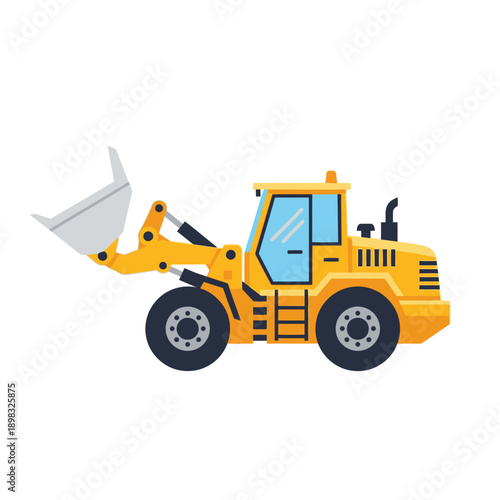 Yellow Wheel Loader Construction Vehicle, Front Loader Machine with Bucket