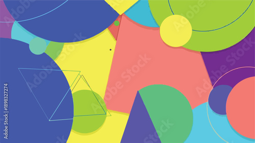 A vibrant abstract composition with overlapping geometric shapes (1)