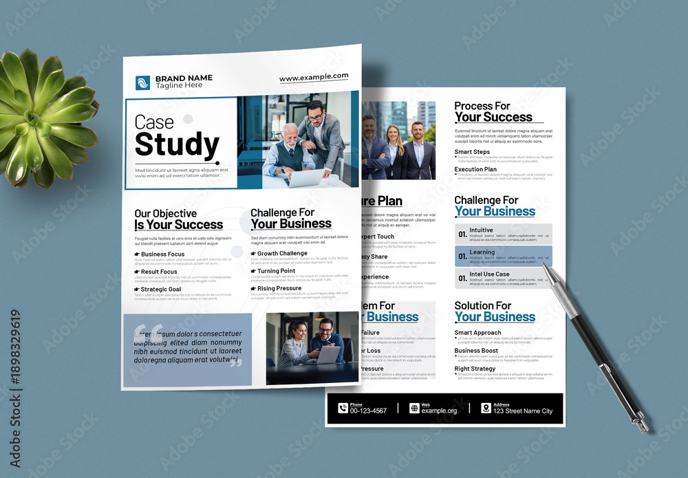 Creative Case Study Template Layout Stock Template | Adobe Stock