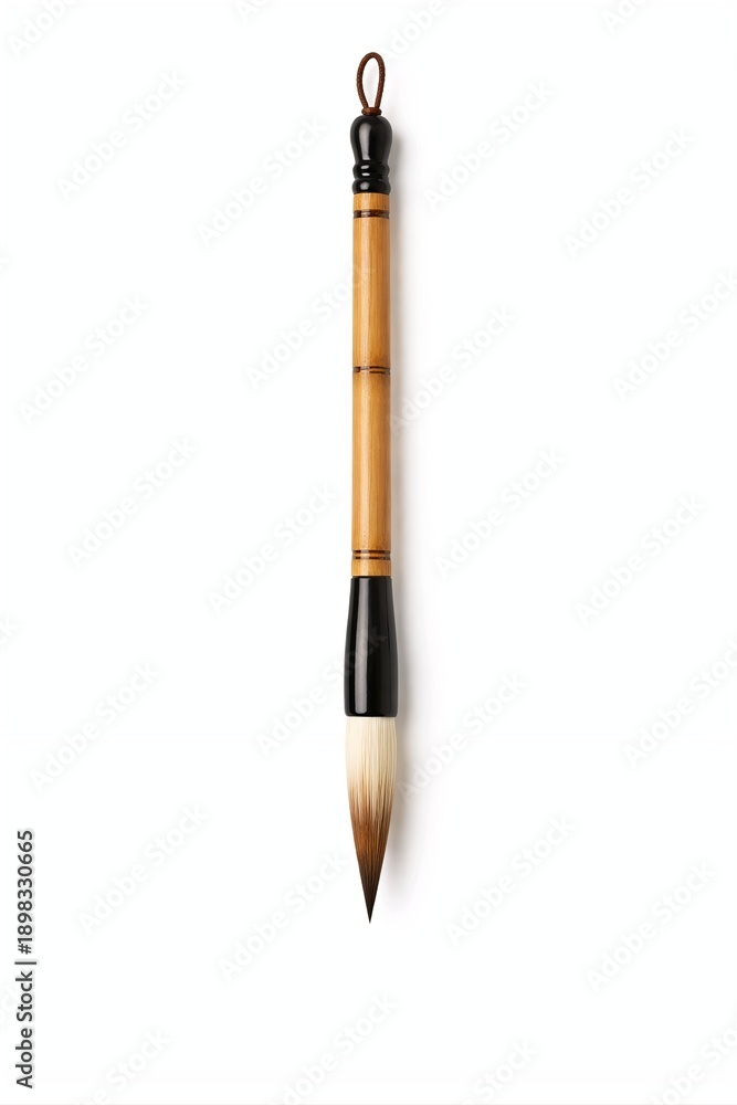 custom made wallpaper toronto digitalTraditional Calligraphy Brush with Bamboo Handle Isolated on White