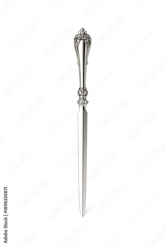 custom made wallpaper toronto digitalSilver Letter Opener with Ornate Handle Isolated on White