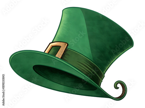 green hat isolated on white