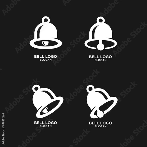 Bell Logo Design Set. Modern Collection of Notification and Alert Icons for Branding