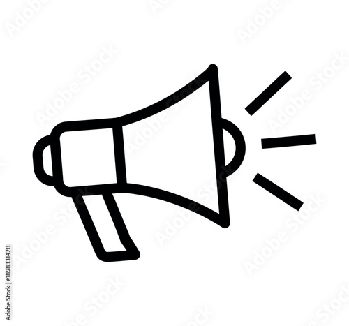 Megaphone icon for announcement and marketing communication