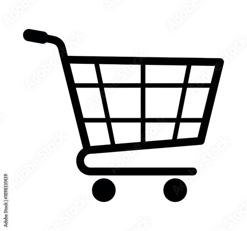 Shopping cart icon vector illustration isolated on white background
