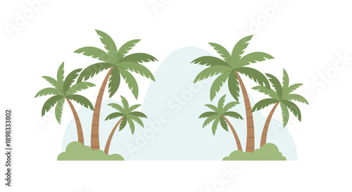 Tropical Palm Trees Illustration
