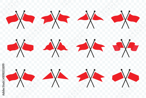 Flag icon set. Waving flag icon. Different flag icons set. Set of red flag icons. different shapes turkey flags, turkey map in official colors and proportion flagpole and wavy