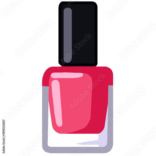 High-quality nail polish illustration featuring elegant manicure beauty concept. This artwork shows cosmetic nail lacquer in a modern, clean style, suitable for beauty, fashion, cosmetics branding, sa