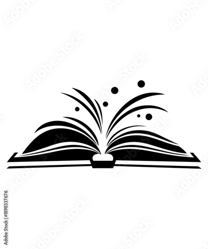 Book icons set, logo isolated on white background, vector illustration.