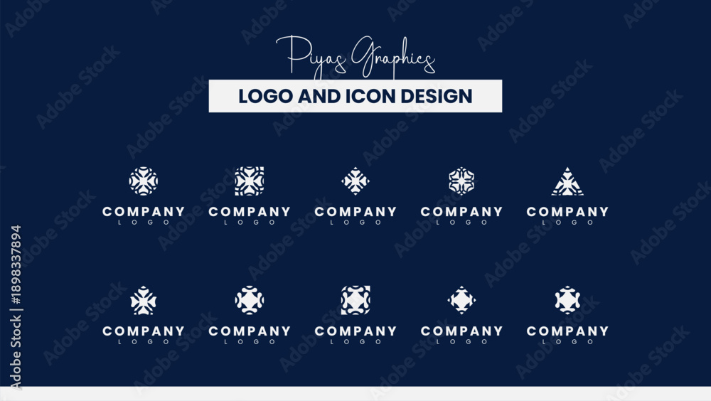 Obraz premium Dynamic Stylized Logo Symbol Collection