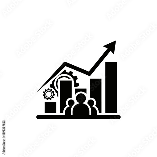 Tableau sur toile Business Growth Statistics People Team.