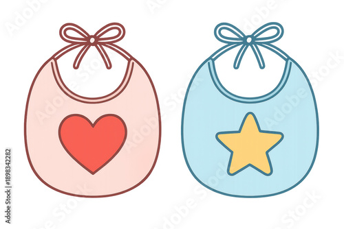 Wallpaper Mural Baby bibs in pink and blue for gender reveal Torontodigital.ca