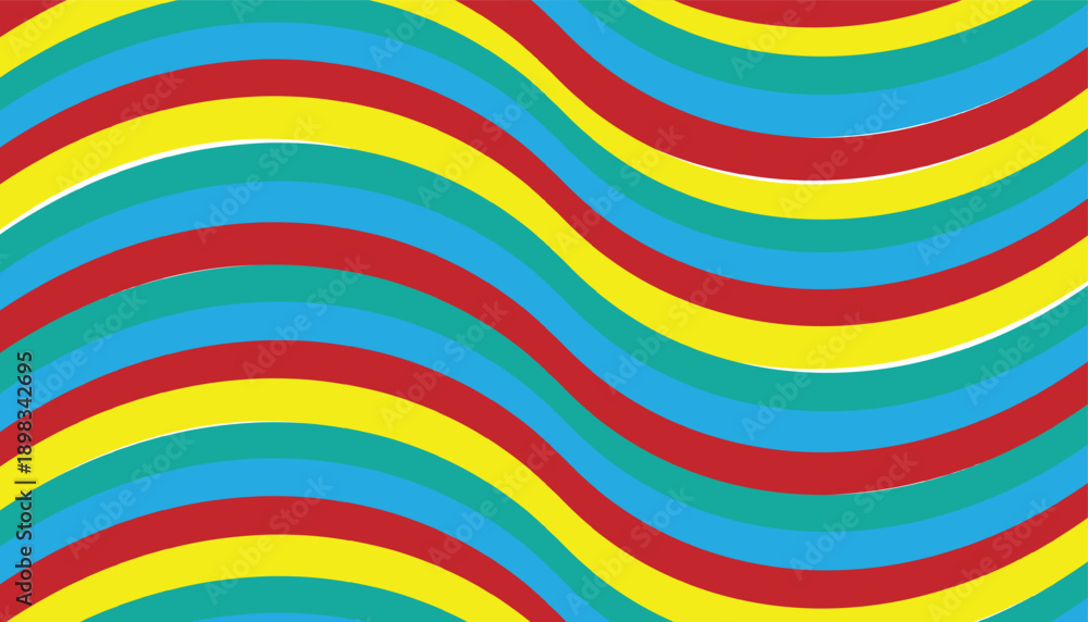 Fototapeta premium vibrant abstract pattern made of smooth, flowing wavy lines that run horizontally across the design.