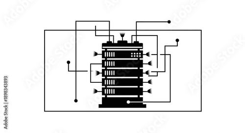 Detailed electronic circuit board design.