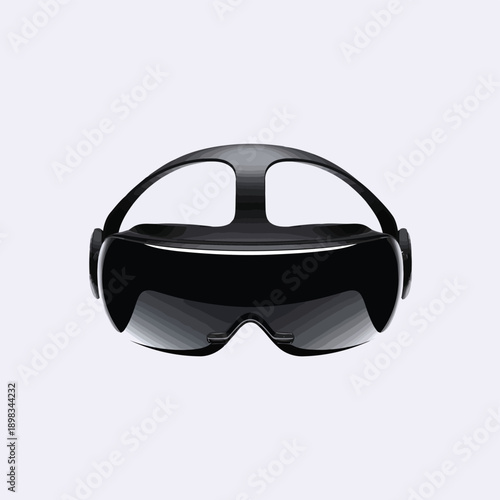 Modern virtual reality headset with sleek design and adjustable headband