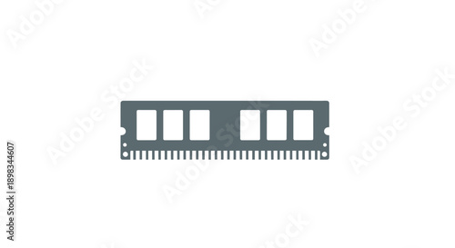RAM stick icon, representing computer memory and hardware technology, isolated white background