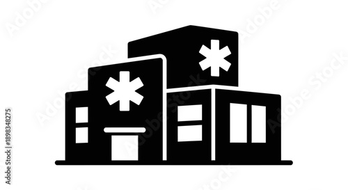 Hospital Building Medical Facility Icon.