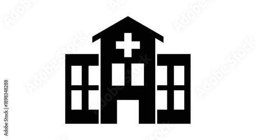 Hospital Building Medical Facility Icon.