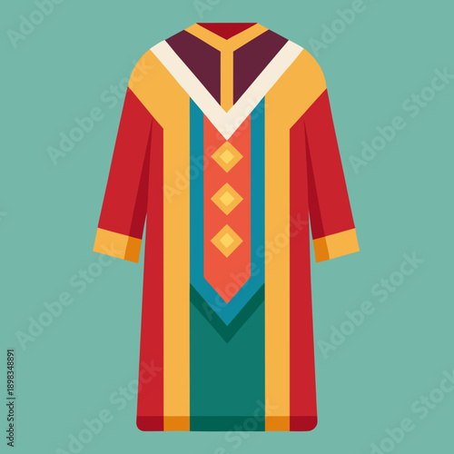 Colorful Moroccan Kaftan Garment Design