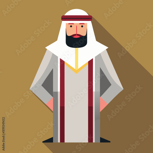 Traditional Saudi Arab Man in Cultural Clothing