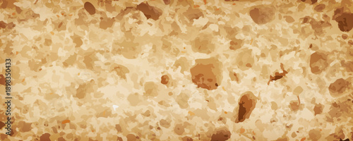 Bread slice macro texture, baked dough pattern. White bread loaf cut close up, wheat toast slice