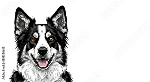 border collie dog isolated