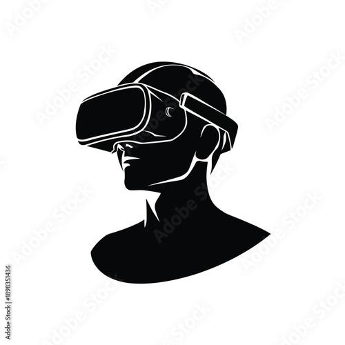 Person wearing a virtual reality headset exploring immersive digital worlds