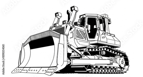 excavator and truck