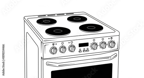 gas stove isolated on white background