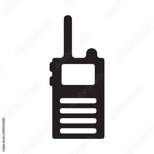 Walkie talkie vector icon isolated on transparent background, Walkie talkie transparency concept can be used web and mobile
