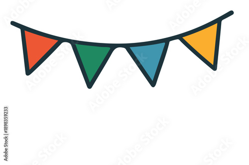 Colorful Party Bunting for Celebrations and Events