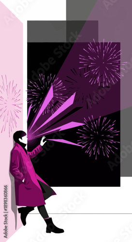 Abstract Celebration Bursting Forth A Vivid Artistic Display