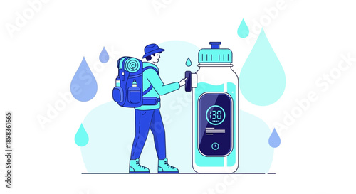 Adventurer Hydration Tracking With Smart Water Bottle