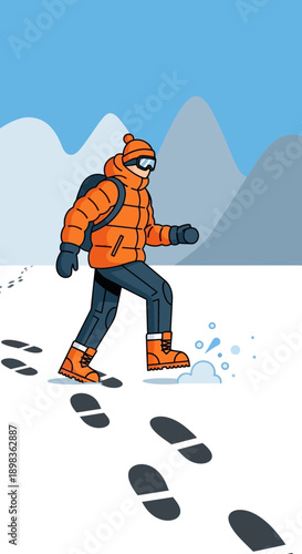 Adventure Awaits In Winter Mountain Trekking And Snowy Exploration Journey