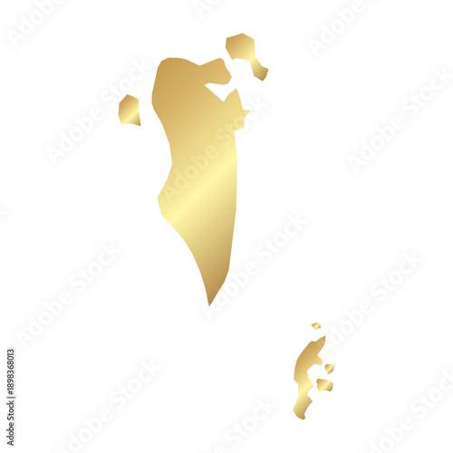 Flat Gold Bahrain Simple Map Banner Background