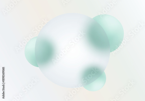 Minimal abstract glassmorphism background with translucent circular shapes