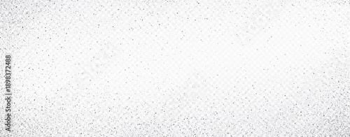 Speckled dust frame on transparent background. Subtle black particles border for design overlays. Powdery vintage decoration element.