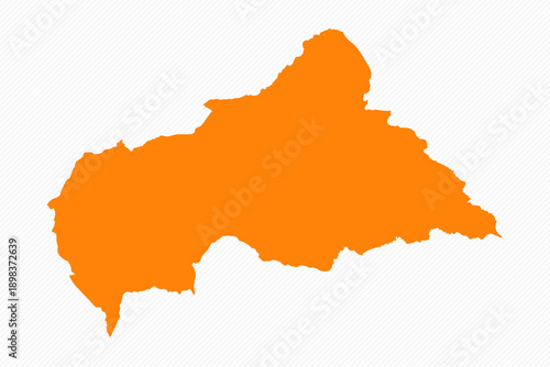 Orange Simple Map of Central African Republic Country