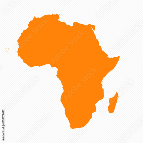 Orange Simple Map of Africa Country