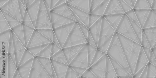 Abstract of simple gray line triangle pattern geometric background. Seamless geometric polygonal repeatable pattern swatch background, Trendy design vector background for web backdrop orpaper print.