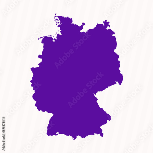 Purple Editable Germany Simple Map
