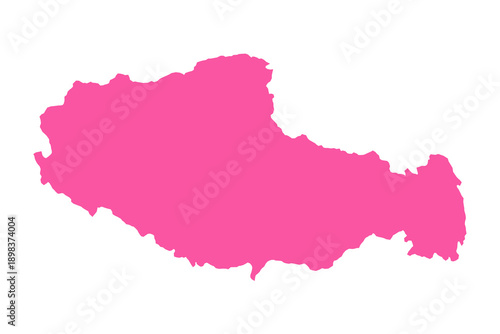 Vector Editable Pink Tibet Simple Map