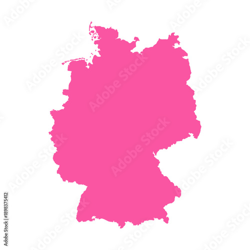Foto Vector Editable Pink Germany Simple Map