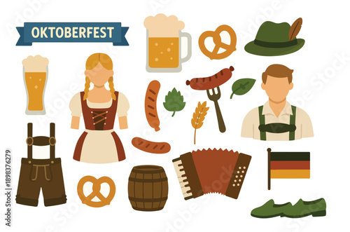Festive Oktoberfest Elements for Celebrations and Events