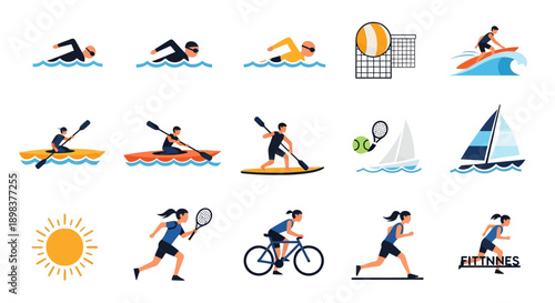 Collection of Various Sports and Leisure Activities.