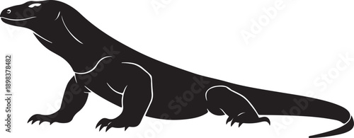Komodo Dragon Silhouette Vector