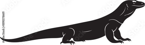 Komodo Dragon Silhouette Vector