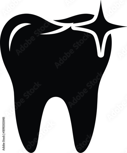 Healthy Tooth with Sparkle Icon